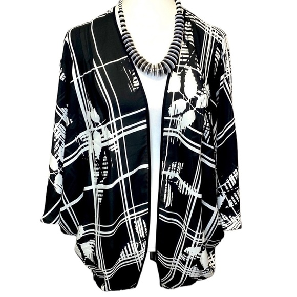 Cynthia Rowley Black White Duster - Picture 1 of 5